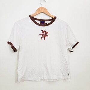 Heaven by Marc Jacobs Crochet Teddy Bear Ringer Tee XL